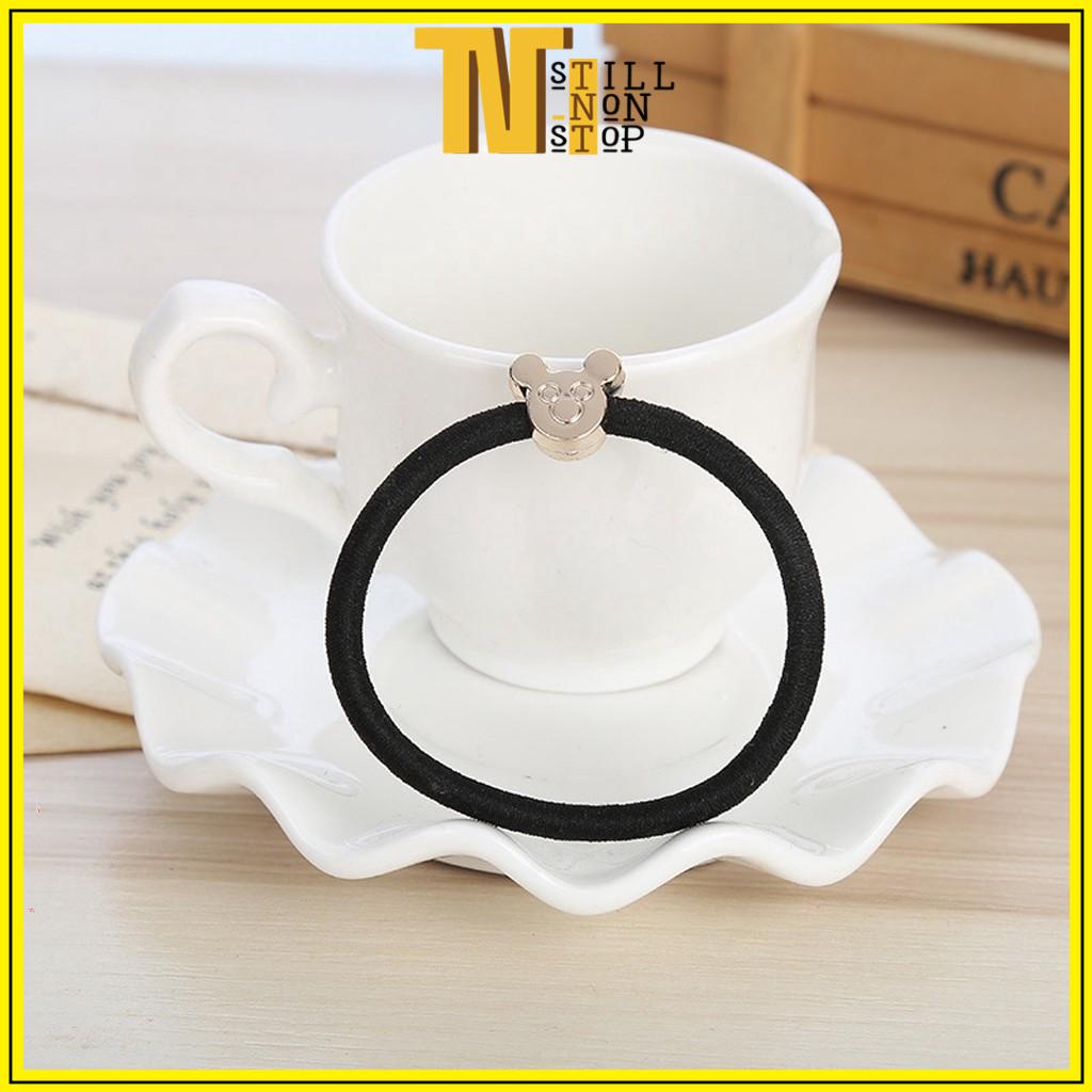 Thun Cột Tóc Cao Su Co Giãn Đầy Đặn Phong Cách Hàn Quốc