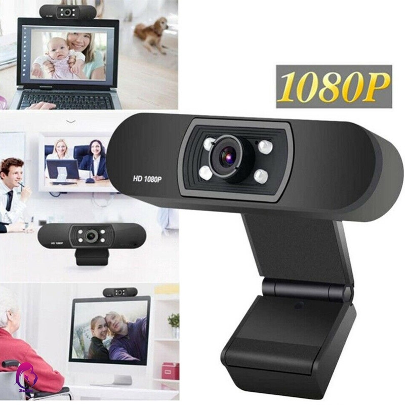 【Hàng mới về】 Webcam HD1080P Với tầm nhìn ban đêm kèm mic có máy tính cho Skype/MSN/Facebook/Youtube/OBS/Zoom