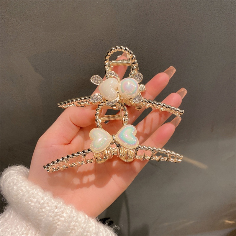 Kẹp Tóc Càng Cua Hình Trái Tim / Ngôi Sao / Gấu Xinh Xắn Chống Trượt