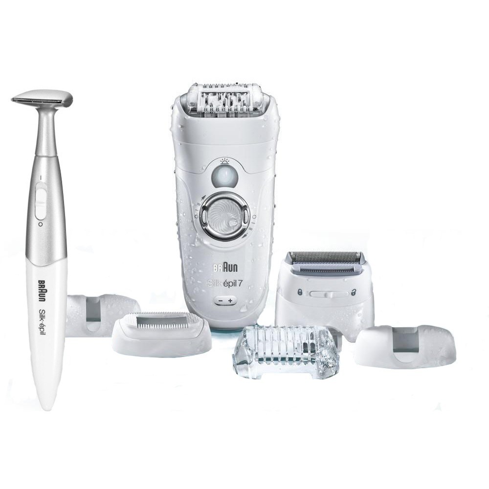Máy nhổ lông Braun 7561 Silk-épil Legs, body & face wet & dry - Tẩy lông nhanh chóng, dùng được trong nước | BigBuy360 - bigbuy360.vn