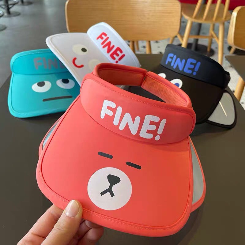 Mũ nửa đầu cho bé - Mũ vành rộng đi biển mùa hè FINE nhiều hình đáng yêu chống tia UV cho bé từ 2-5 tuổi mẫu mới nhất