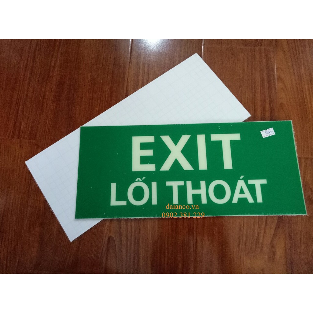 Biển báo dạ quang UV thoát hiểm exit dán tường - nhiều mẫu