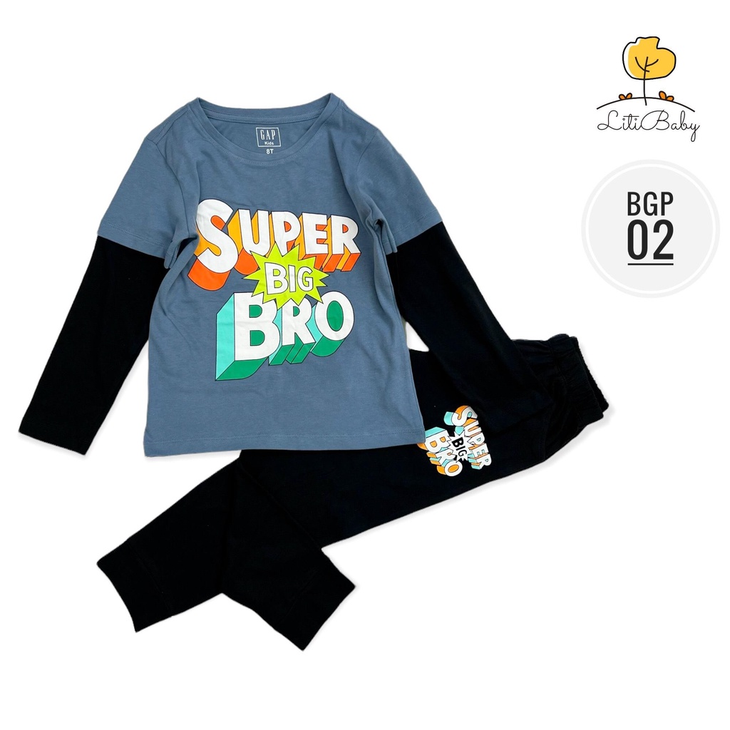 Bộ quần áo thu đông dài tay LITIBABY, cho bé từ 8, 10, 12, 14, 16 tuổi