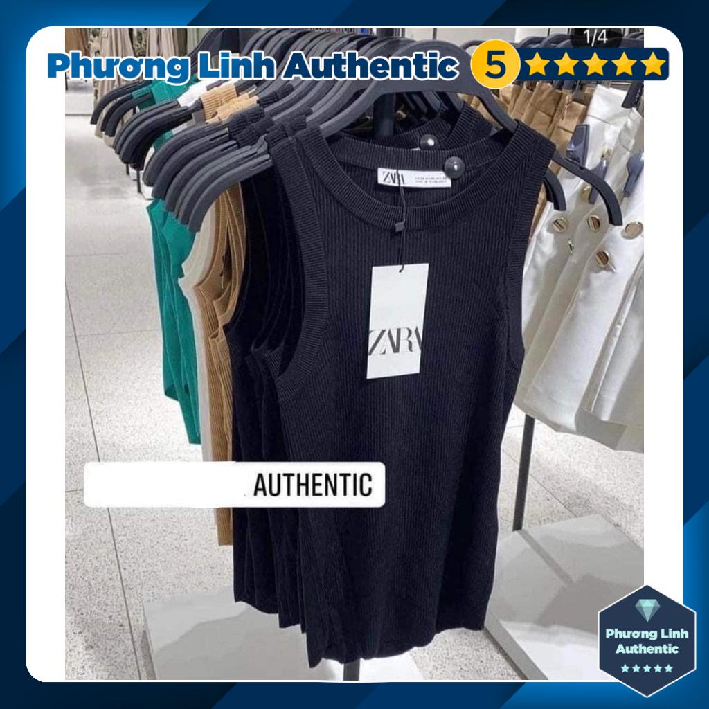 Áo ba lỗ dệt kim thun gân dáng dài  Zara Auth New Tag có sẵn 3471/013 3471013 3471/113 3471113