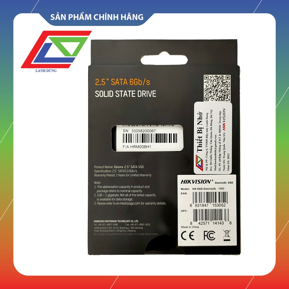 Ổ cứng SSD Hikvision HS-SSD-Desire 128G - Hàng chính hãng BH36 tháng