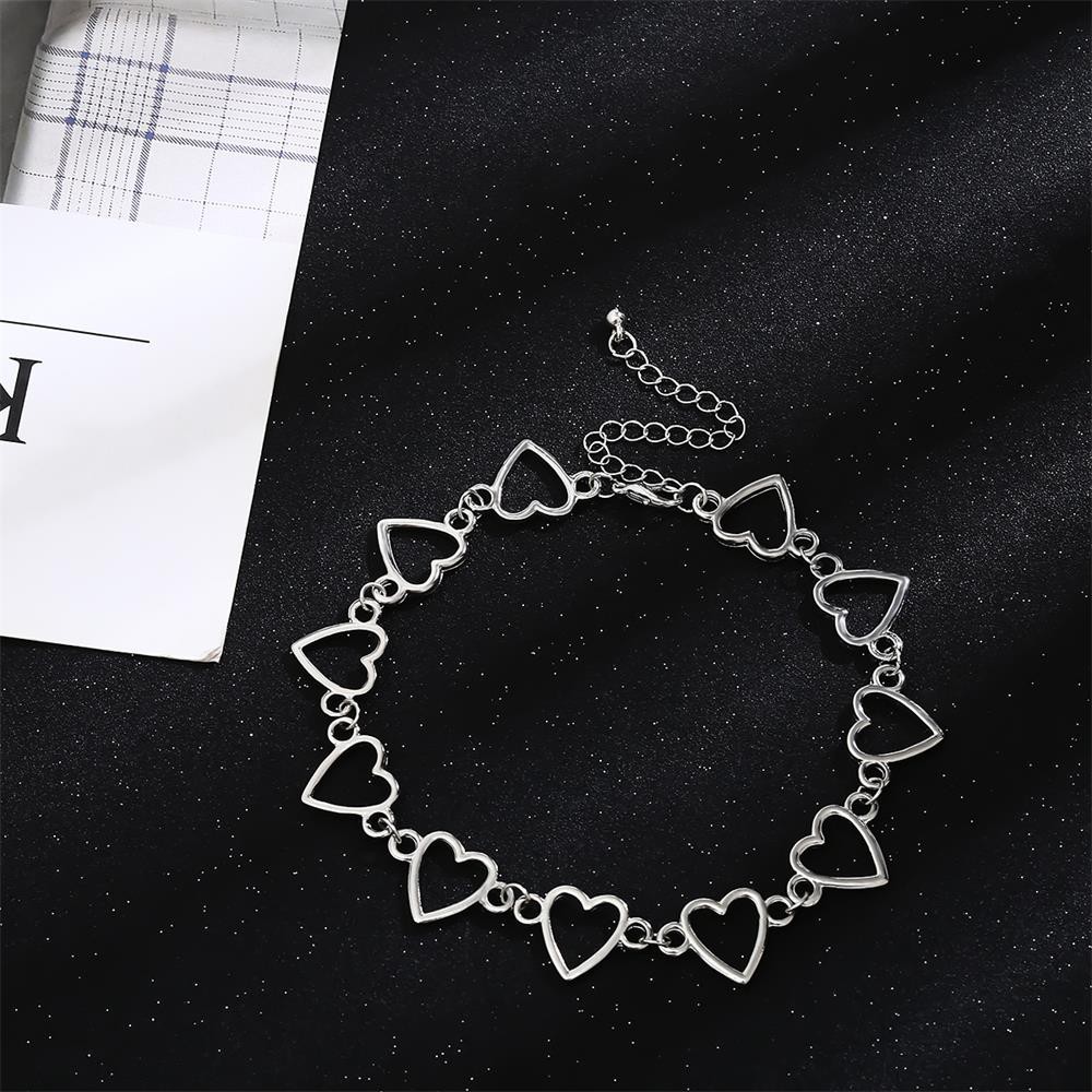 Vòng cổ choker chất liệu hợp kim kiểu trái tim/bươm bướm hình tròn thời trang cho nữ