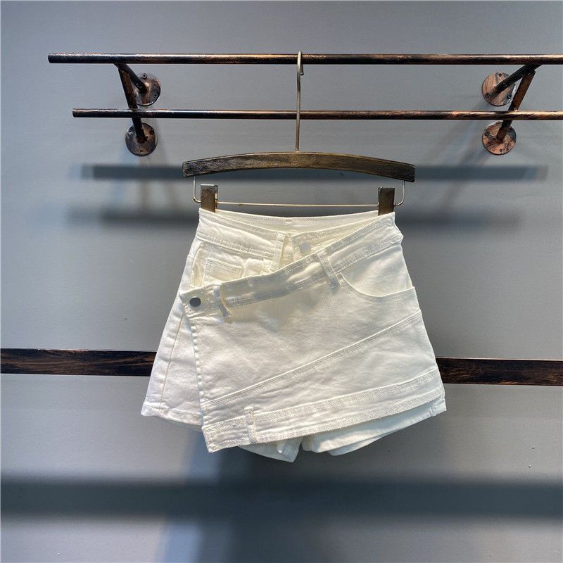 Quần short giả váy kiểu nữ cạp cao vạt chéo chất vải cao cấp co dãn - CV0045 | steven.factory | BigBuy360 - bigbuy360.vn