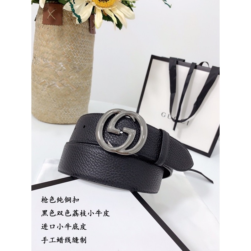 Dây lưng, Belt mặt Logo Gucci GG GC chất liệu da thật thời trang cao cấp