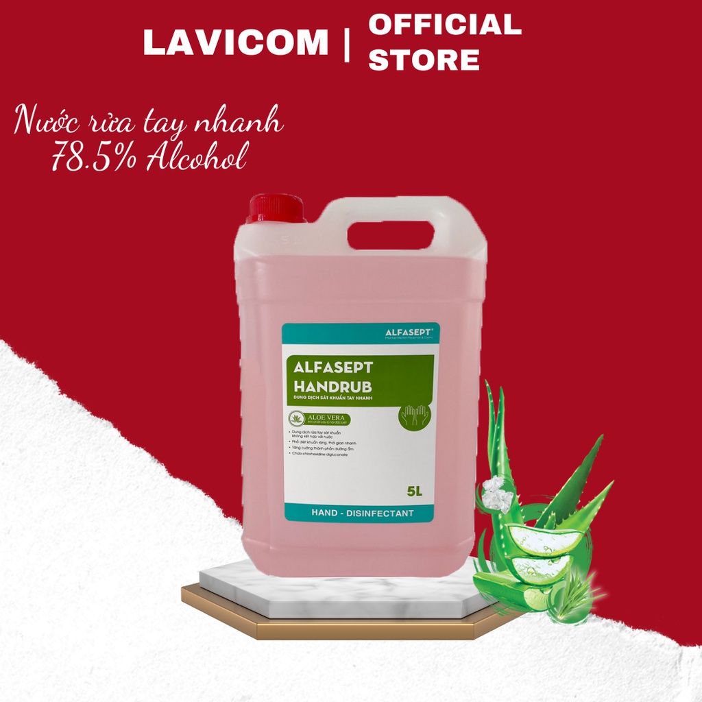 Nước rửa tay sát khuẩn Alfasept Handrub 5L