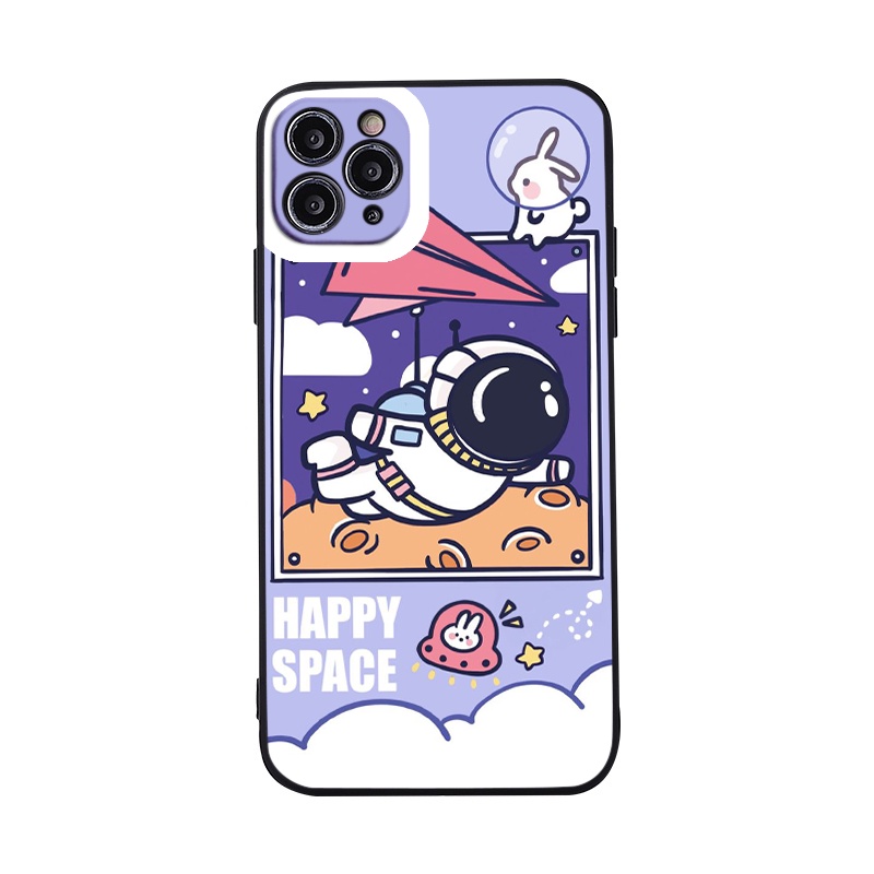 Ốp iphone phi hành gia Happy Space cho iPhone 6/6Plus,7/8plus,X/Xs,XsMax,11, Xr,11pro,11ProMax,12/12pro,12ProMax,13pro