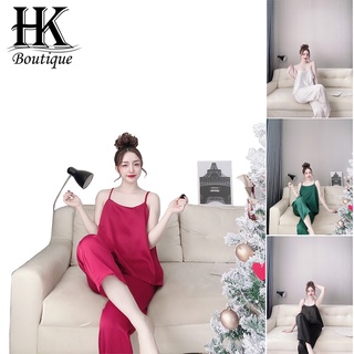 Đồ ngủ 2 dây sexy gợi cảm vải lụa satin cao cấp size 58kg