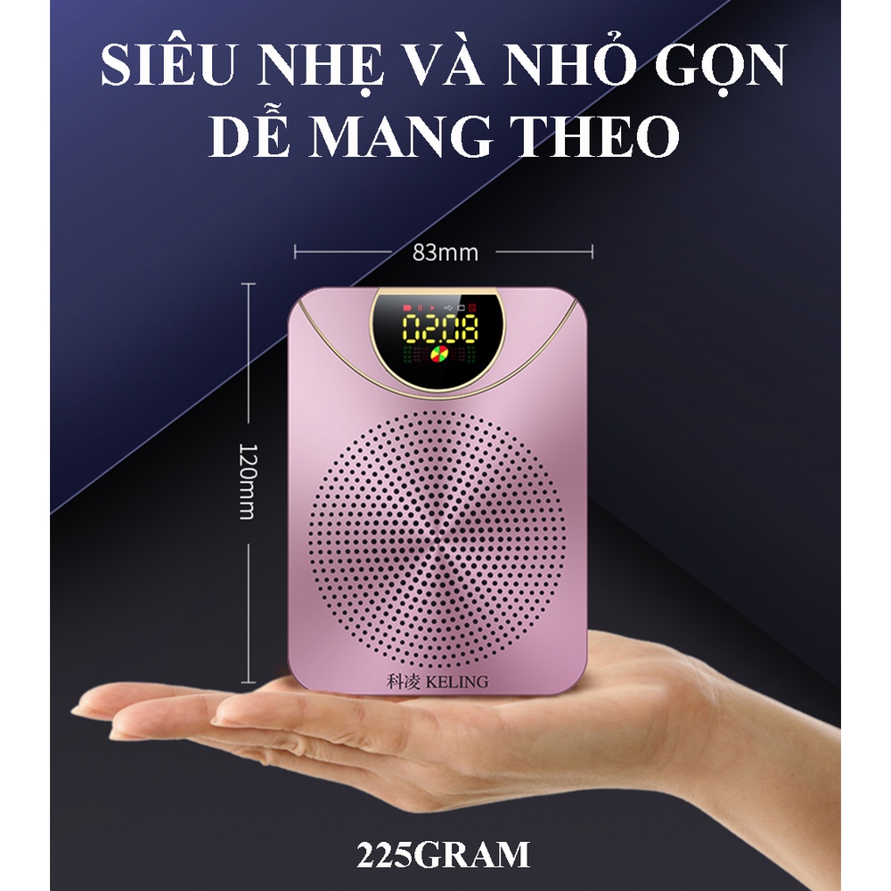 Loa Trợ Giảng KAW Bluetooth Mini Không Dây Chính Hãng Keling Màn Hình LED