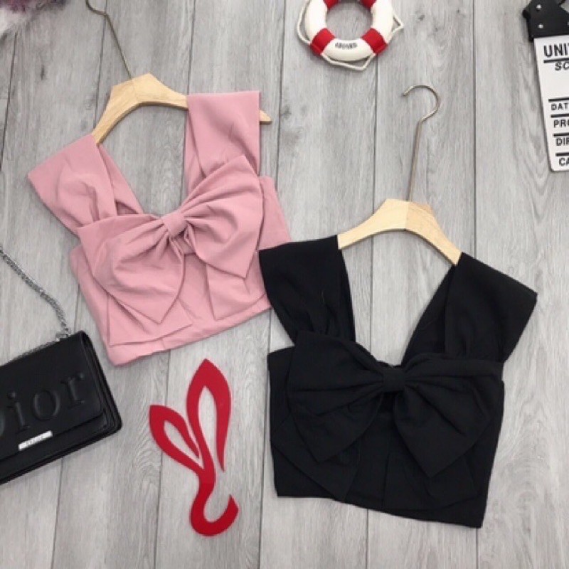 ÁO HAI DÂY XINH ĐẸP / NƠ TRƯỚC / HOT / NƠ BẢNG TO / ULZZANG xinh đejp/ CÔNG CHÚA