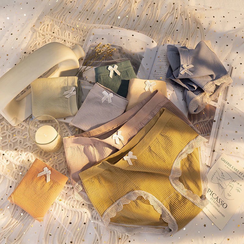 Quần Lót Sợi Tre Thông Hơi Nơ Tông Màu Solid Color 3312