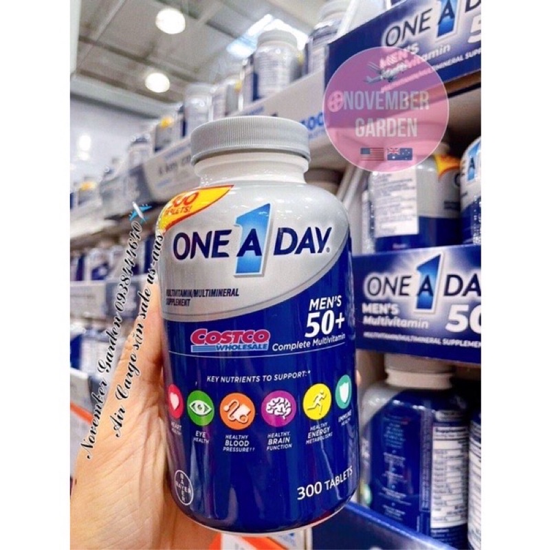 Viên uống One A Day Men 50+ 300 viên Mỹ Vitamin tổng hợp cho nam trên 50 tuổi