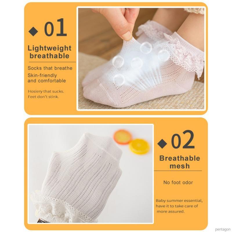 Vớ cotton phối ren xinh xắn dành cho bé gái nữ giới