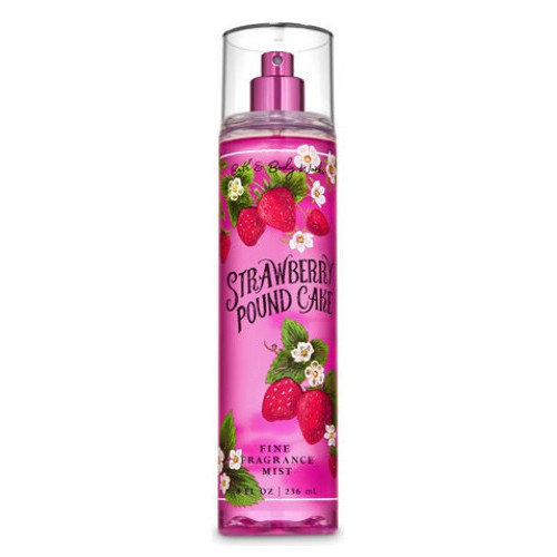 Xịt thơm toàn thân Strawberry pound cake - Bath & Body Works (236ml)