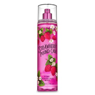 Xịt thơm toàn thân Strawberry pound cake - Bath & Body Works (236ml)