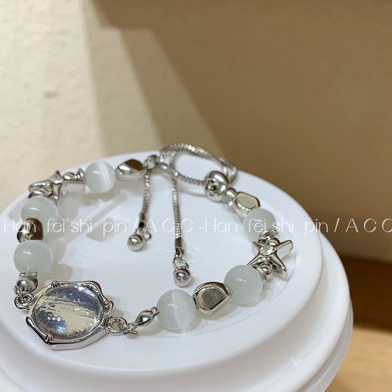 Vòng Tay Đá opal Thiết Kế Mới Phong Cách hip hop Cho Cặp Đôi