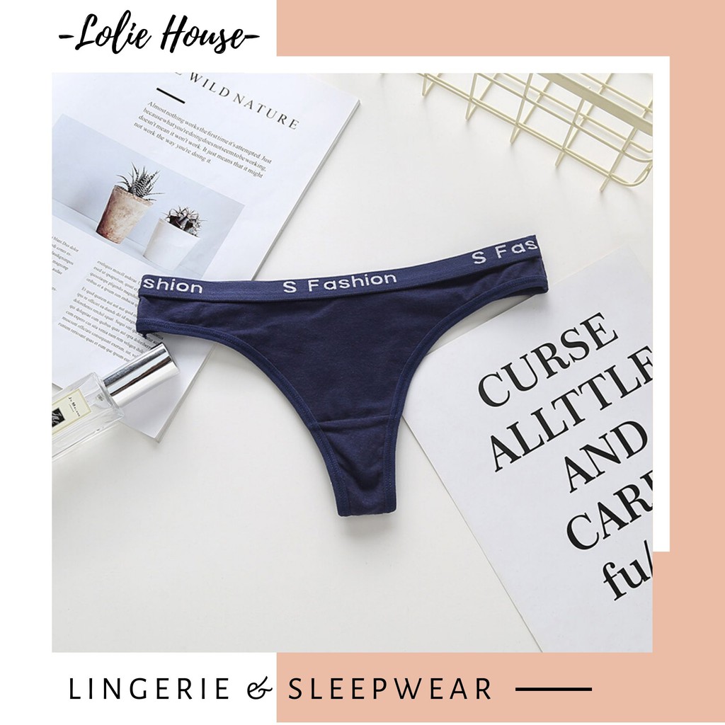 Quần lót lọt khe nữ cotton S Fashion dáng thể thao sport sexy LOLIE HOUSE - LK3 | BigBuy360 - bigbuy360.vn