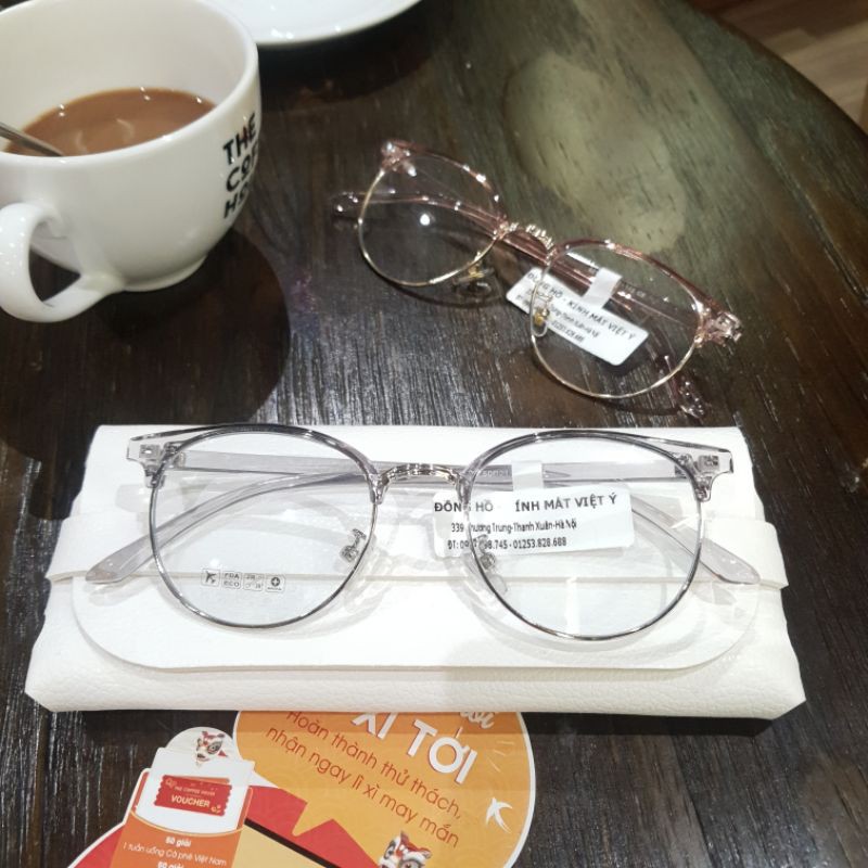 Gọng Kính Cận Teen Mắt Tròn 50-21-142 nhận cắt Tròng Cận Viễn Loạn