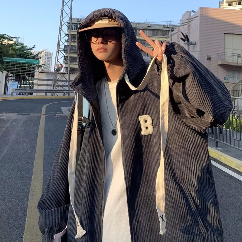 Áo Khoác Hoodie Nam Nhung Kẻ Có Mũ Trùm Thời Trang Hàn Quốc Dành Cho áo khoác hoodie nỉ bông áo khoác nam cao cấp khoác bomber nữ