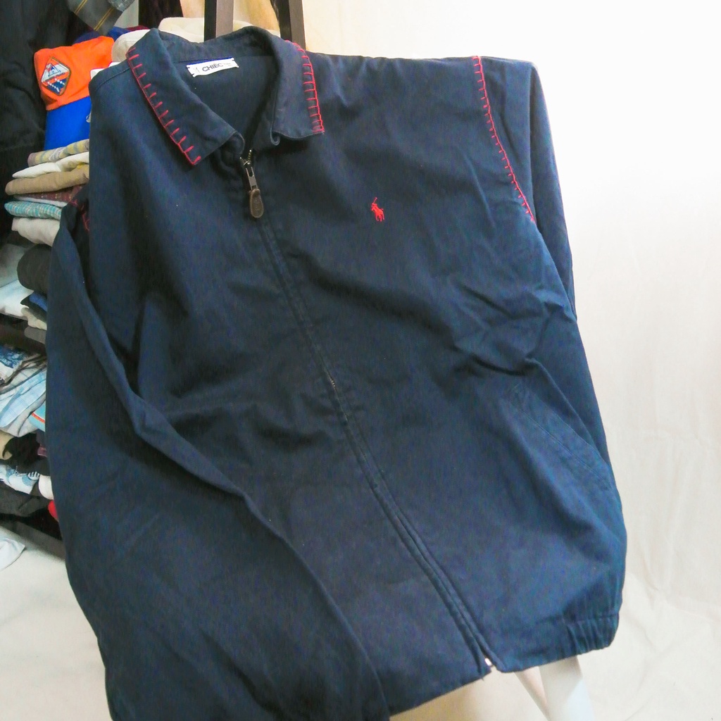 Áo khoác Khaki Polo Nam - Màu Dark Blue - Thêu tay hoạ tiết