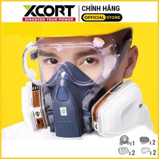 Trọn bộ mặt nạ phòng độc, chống hóa chất 3M 7502 đầy đủ các chi tiết