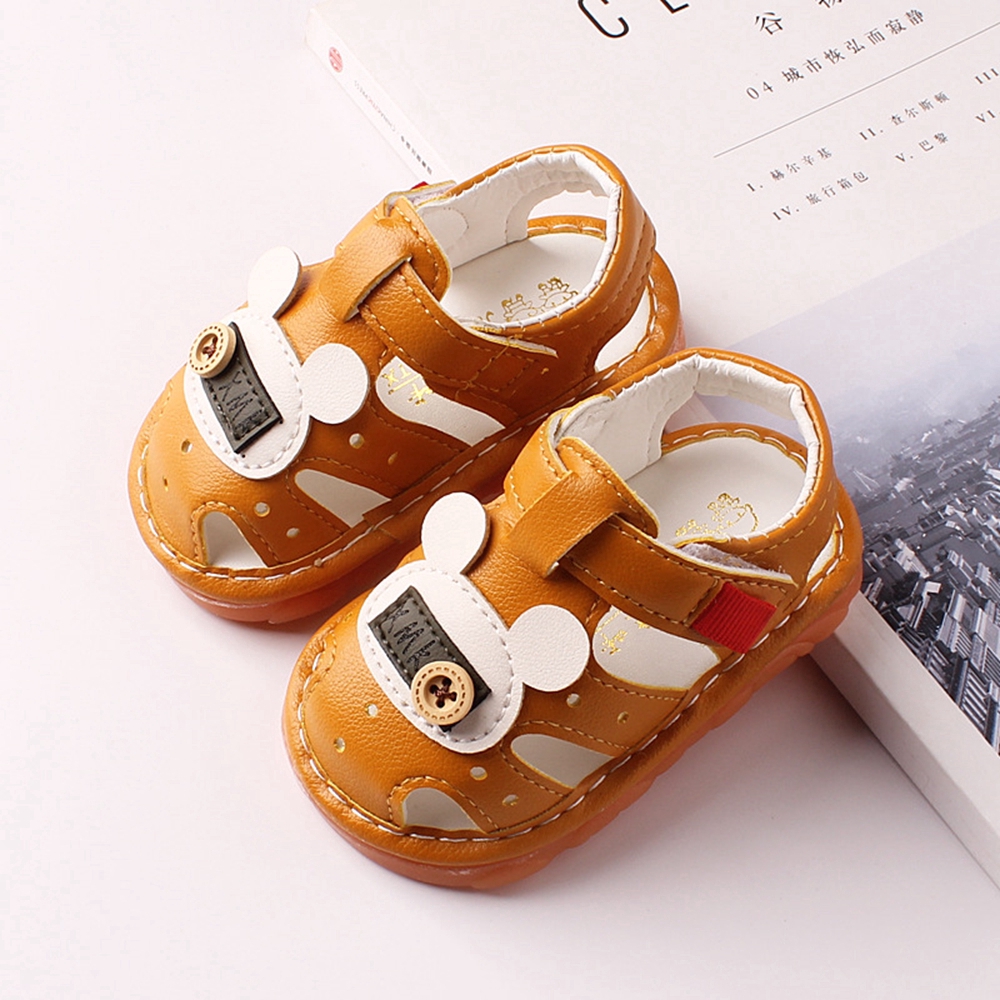 0-2 Years Cartoon Bear Pre Walker Newborn Baby Shoes for Girls Boys Sandals Pink Infant Toddler Shoes