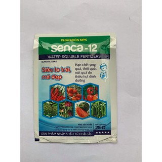 SENCA -12 (20-20-20 +TE) 25g phân bón lá to trái mã đẹp, chống rụng, chống nứt, chống thối...