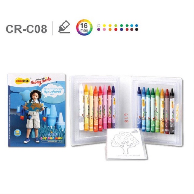 Sáp Màu Thiên Long 10 , 16 , 24 Màu ColoKit