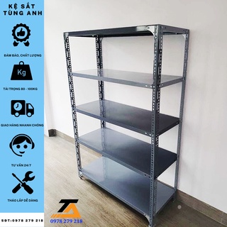 Kệ sắt 5 tầng dài 100cm rộng 40cm cao 150cm