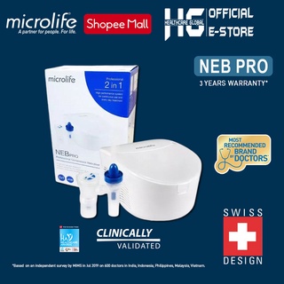 Máy Xông Khí Dung 2 Trong 1 Microlife NEB PRO Chức Năng Xông Mũi Họng Và