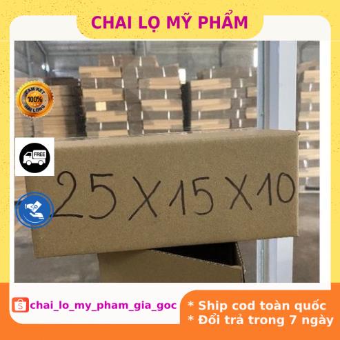 [GIÁ TỐT NHẤT] [25x15x10] Thùng Hộp Carton Đóng Gói Hàng , phụ kiện du lịch