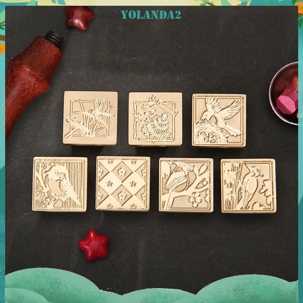 Con Dấu Sáp Hình Vuông Hoạ Tiết Động Vật Phong Cách Retro