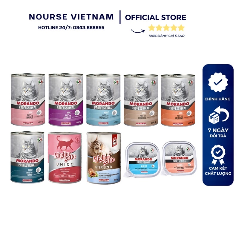 Morando - Pate cao cấp cho mèo (400gram)