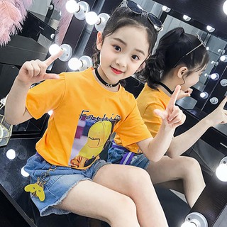 Sét bộ áo phông quần bò bé gái size 15-35kg BH68