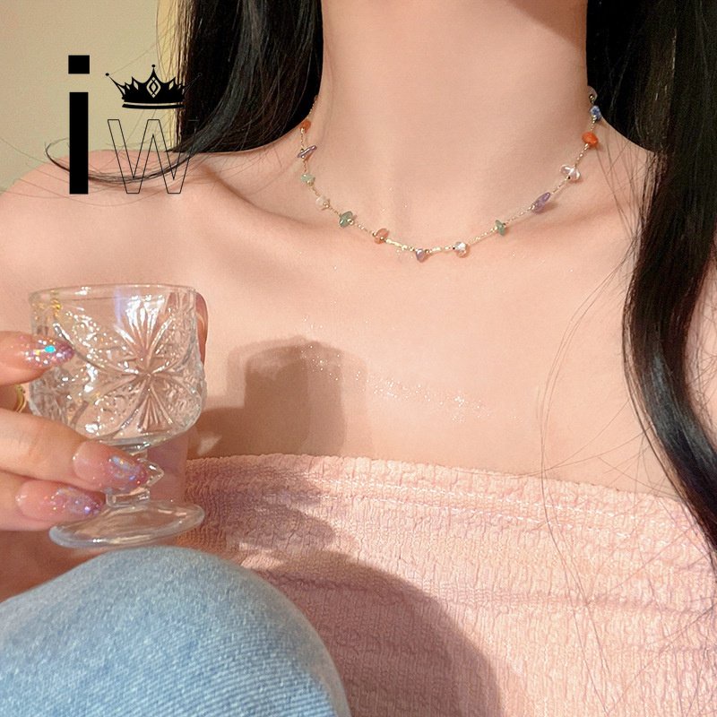 Vòng cổ Hợp Kim Mặt Đá Resin Nhiều Màu Sắc Thời Trang Cho Nữ