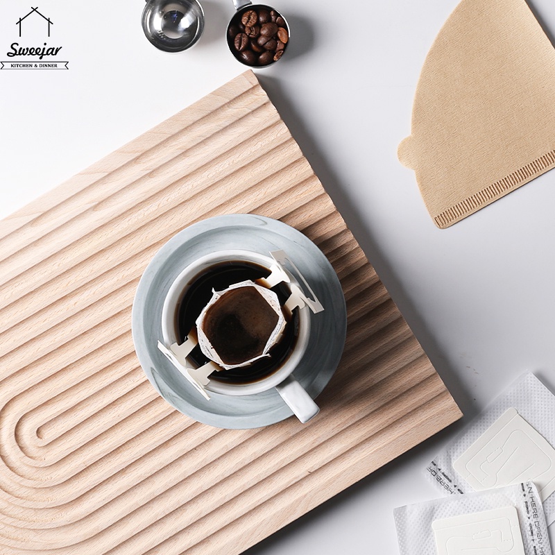 SWEEJAR Túi Giấy Lọc Cà Phê Có Dây Treo Tai Cho 1-2 Tách/Gia Vị Bột Và Bột Cà Phê