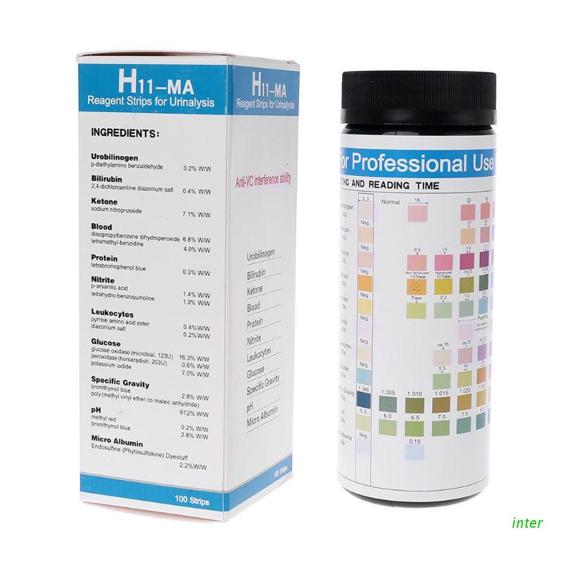 Set 100 Dải Kiểm Tra Nước Tiểu H-11MA Cho 11 Uri Phân Tích Khả Năng Chống Nhiễu