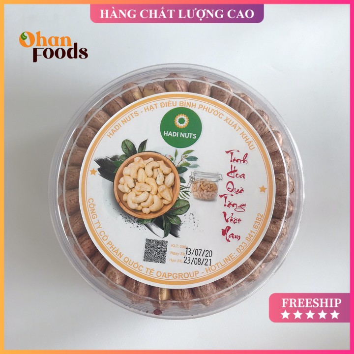 Hạt Điều Rang Muối Cao Cấp,Hạt Điều Bình Phước 500gram, Rang Ít Muối Giòn,Ngon, Biếu Tăng Quà Bao Đổi Trả