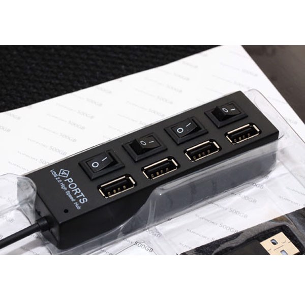 Hub chia cổng USB thành 4 cổng (Đen)