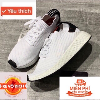 Video + ảnh thật > giày sneaker nmd trắng cổ chun