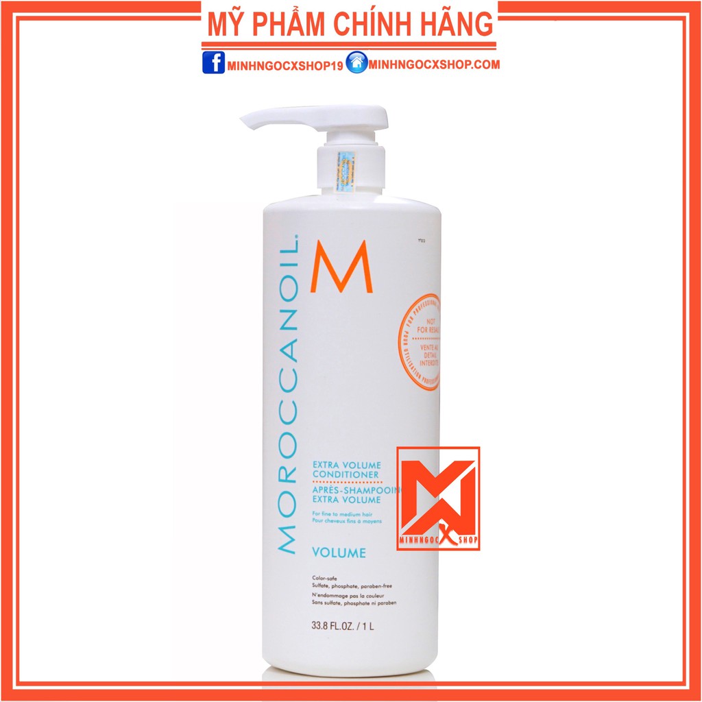 MOROCCANOIL DẦU XẢ TĂNG PHỒNG MOROCCANOIL VOLUME 1000ML CHÍNH HÃNG