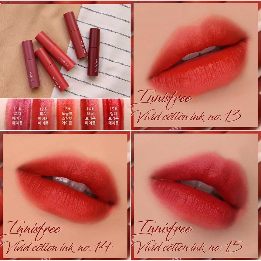 Son Kem Lì Innisfree Vivid Cotton Ink #13