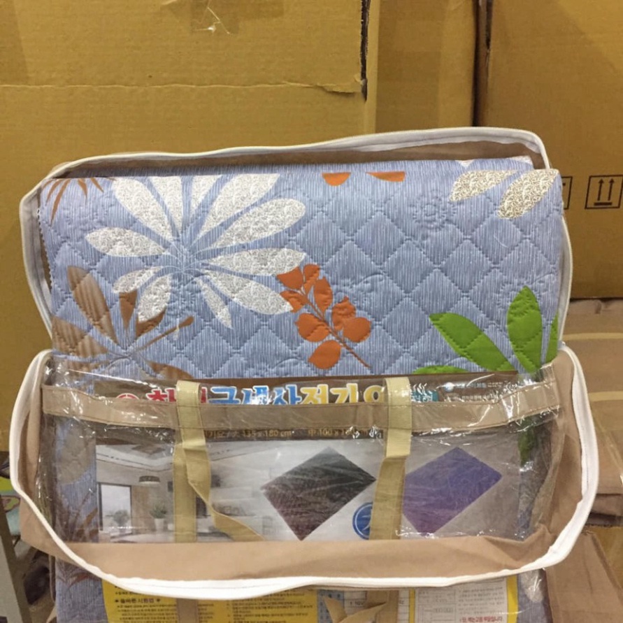 GIÁ CỰC SỐC: CHĂN ĐIỆN VẢI HOA COTTON HÀN QUỐC CAO CẤP 1m35 x 1m8 [ Hàng Mới Về ]