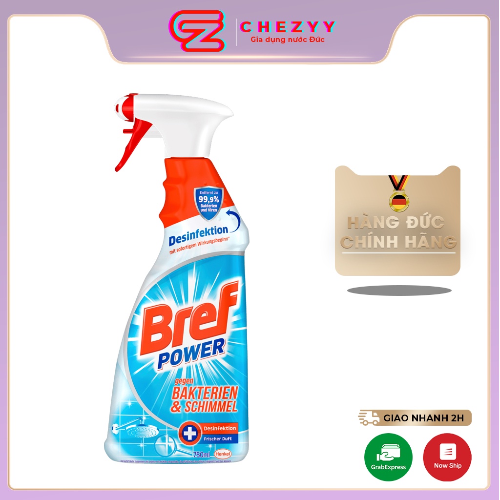 Chai xịt vệ sinh khử trùng nấm mốc, vi khuẩn Bref 750ml