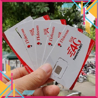 Sim 4g itele-com may 3gb/1 ngày - gọi nội mạng miễn phí, miễn phí 30p ngoại mạng - sẵn tháng đầu