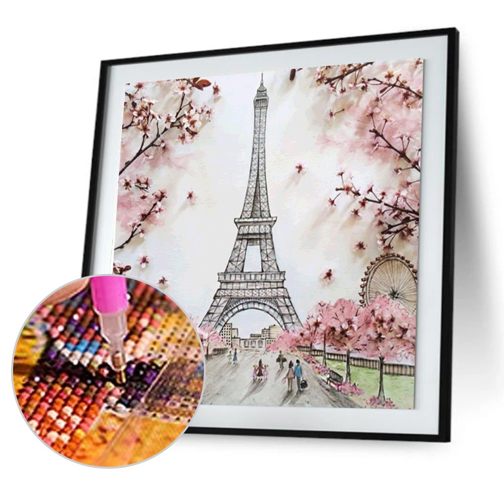 Tranh Thêu Trang Trí Thủ Công 5d Hình Phong Cảnh (Mũi Thêu Hình X)