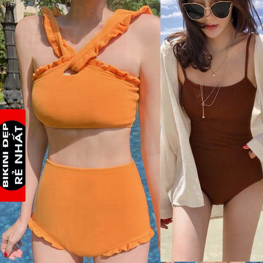 Bikini 1 mảnh hở lưng phong cách Hàn Quốc